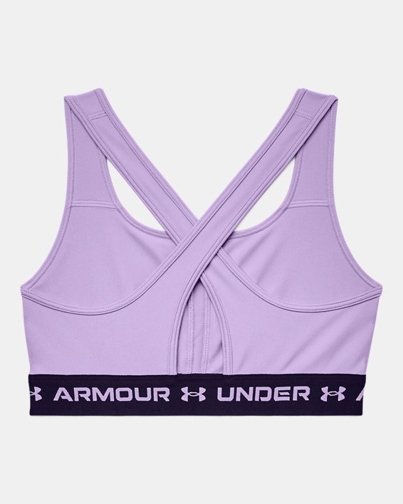 Women's Armour® Mid Crossback Sports Bra, Purple, pdpMainDesktop image number 9